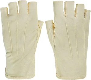 Lightweight Summer Fingerless Gloves Men Women UV Sun Protection Driving Cotton  - Picture 1 of 7