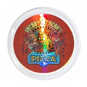Five Nights At Freddy's Fazbear Pizza Hologram Shimmering Magnet big w/border. - Picture 1 of 2