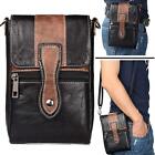 Men Purse Crossbody Bag Leather Holster Case with Belt Clip Cell Phone Pouch ...
