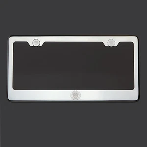 Mirror Chrome New Jaguar Logo Laser Etched Stainless Steel License Plate Frame - Picture 1 of 6