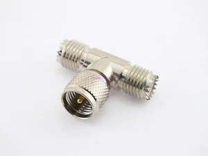 Koax Adapter Mini-UHF Stecker auf Mini-UHF Buchse TEE RF Stecker - USA Amateurfunk Verkäufer - Bild 1 von 1