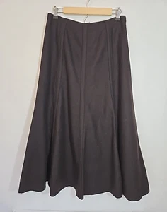 Maxi falda forrada Cambridge Dry Goods para mujer 100 % lana marrón talla 0 - Imagen 1 de 8