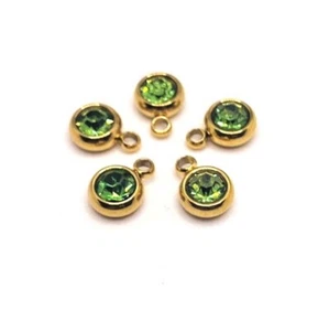 4, 20 or 50 BULK Stainless Steel 18k Gold August Birthstone-US Seller-LG1272 - Picture 1 of 3