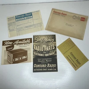 Catalogo postale radio Concord vintage anni 40, modulo d'ordine, busta, supplemento - Foto 1 di 8