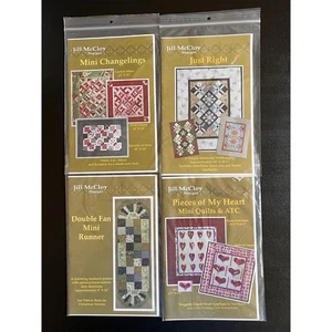 Lot Of 4 Mini Quilt Patterns Hearts, Mini Wall Hangings, Mini Runner, Maze, - Picture 1 of 10