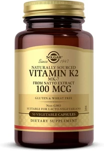 Solgar Vitamin K2 (MK-7) 100 mcg - 50 pflanzliche Kapseln, Unterstützung der Knochengesundheit UK - Bild 1 von 6