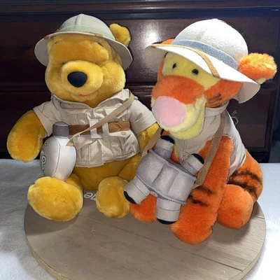 Safari Tigger & Winnie The Pooh Animal Kingdom Plush Soft Toy Walt Disney World  - Image 1 of 4