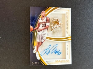 Jason Richardson 2024-25 Immaculate Auto Autograph Warriors 34/99 C93 - Picture 1 of 2