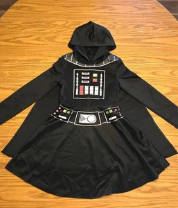 Star Wars Darth Vader Dress Costume Girls Large Hood & Cape Pre-owned Halloween - Picture 1 of 6