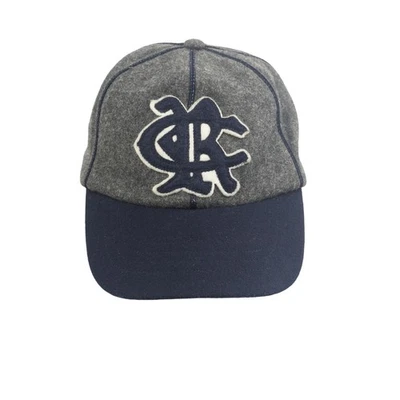 Gorra de béisbol Polo Ralph Lauren para niños de lana gris azul marino fieltro logotipo talla única Foto 1 de 4