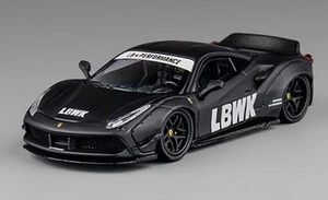 FERRARI F 488 - LBWK Liberty Walk - matte black - CM 1:64 - Bild 1 von 6