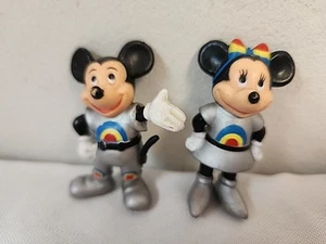 Disney Mickey & Minnie Mouse 1980s Epcot Mission Space Captain EO PVC Figures - Picture 1 of 6