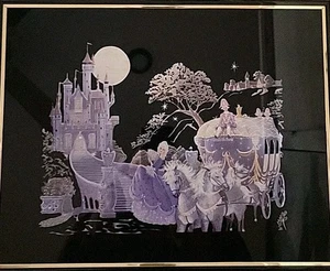 Aschenputtel kommt am Ball an Siebradierung - Kafka 5087 gerahmt - Bild 1 von 8