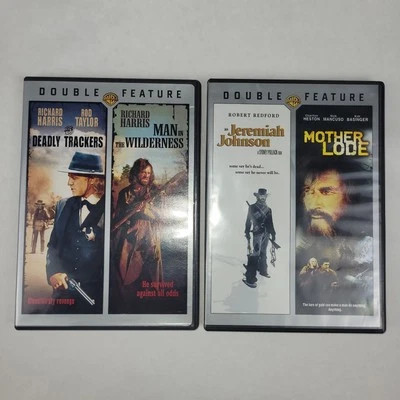 Warner Bros Double Feature DVD Lot Deadly Trackers Man in Wilderness Jeremiah - Image 1 of 4