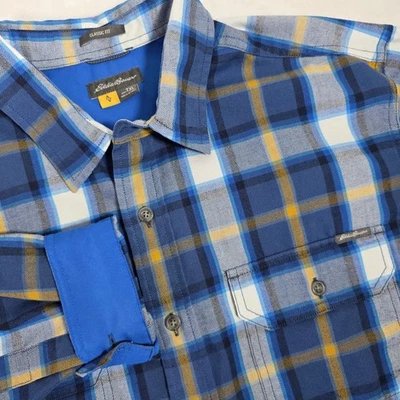 Eddie Bauer Travex Ultimate Expedition Flex Flannel Button Shirt Mens XLT Hiking - Image 1 of 4