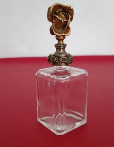 Parfum Flakon Glas mit Bronzeverschluss - Bild 1 von 9