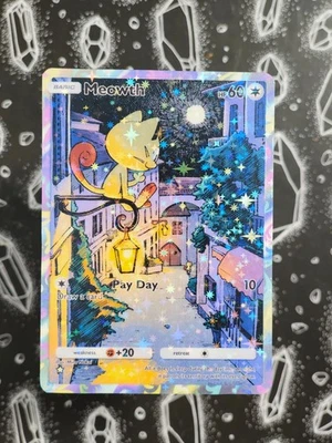 Meowth / Mauzi | Stars Holo Full Art | Pokémon TCG Pocket Custom Fan Karte - Bild 1 von 2