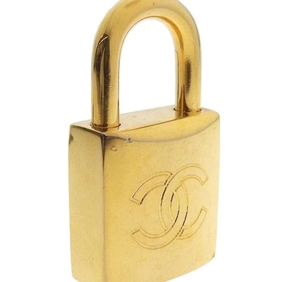 Chanel Coco Mark Padlock Padlock Keychain Key Ring Key Matte Gold used - Image 1 of 4