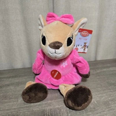 Clarice Rudolph The Red Nosed Reindeer Dog Pet Toy Squeaks 12" Plush NWT - Image 1 of 4
