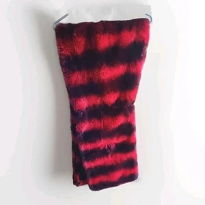 Terry Lewis Classic Luxuries Faux Fur Women’s Red & Black Pashmina-Missy #77025 - Picture 1 of 7