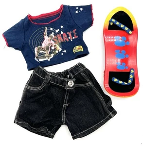 Build A Bear Skateboard Outfit Set w/ T-Shirt Jeans & Board Xtreme Sports - Picture 1 of 6