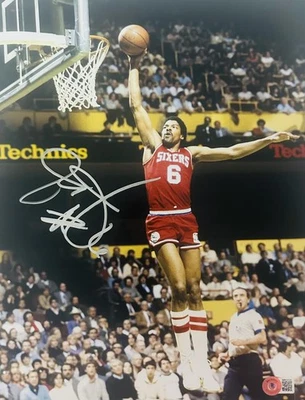 JULIUS ERVING SIGNED 11X14 PHOTO PHILADELPHIA 76ERS AUTOGRAPH AUTOGRAPHED DR. J  - Image 1 of 2