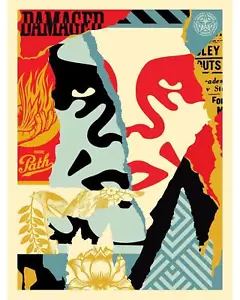 SIGNIERT Shepard Fairey beschädigte Ikone Kunstdruck vrtventures Poster Obey Giant LE - Bild 1 von 1