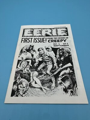 EERIE #1 Warren Magazine SCARCE RARE  1965 Silver Age Missing Pages Excellent - Image 1 of 4