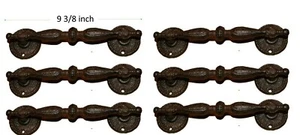 Country Western Casket Handles, Solid Cast Iron, 6 handles - HW-100 - Picture 1 of 7