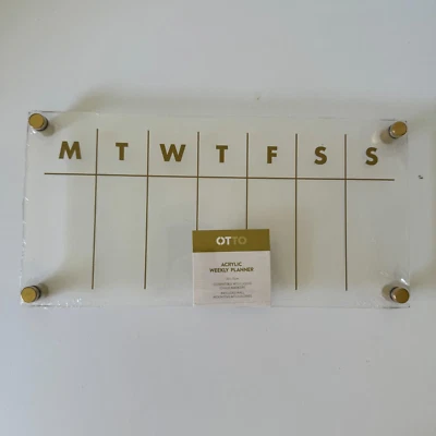 Acrylic Monthly Planner Board 300x1500mm Gold Landscape Otto Brand - With Screws - Image 1 of 4