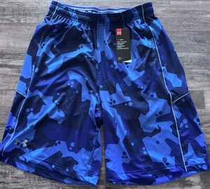 NWT Mens Under Armour M Blue/Navy Geometric Print Shorts Medium - Picture 1 of 2