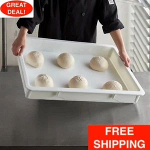 Heavy-Duty Polypropylene Dough Baking Proofing Box Storage, 18" x 26" x 3" White - Picture 1 of 12