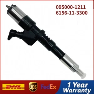 095000-1211 6156-11-3300 Diesel Fuel Injector Fit For Komatsu 6D125 Engine - Foto 1 di 7