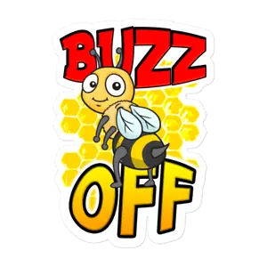 Adesivo vinile Buzz Off - Honey Bee Aver - Paraurti decalcomania finestrino auto - Foto 1 di 6