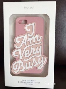 Neu Bando Silikon iPhone 7 Schutzhülle "I am very busy" Pink - Bild 1 von 5