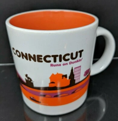 Dunkin Donuts Mug Connecticut Runs On Dunkin Destinations Coffee Cup 2012 - Image 1 of 4