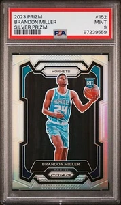 Panini Prizm #152 2023 Brandon Miller Silver Rookie RC PSA 9 | Hornets - Imagen 1 de 2