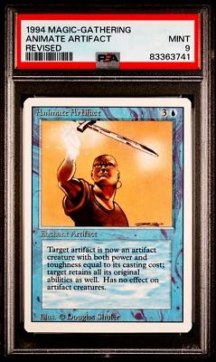 1994 Magic The Gathering Revised Animate Artifact PSA 9 *Only 10 Graded Higher* - Image 1 of 4