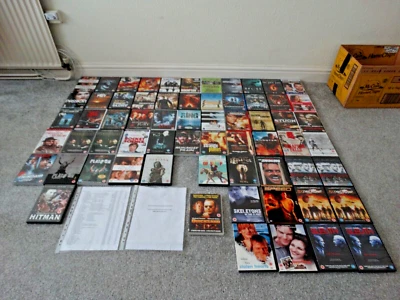 Job Lot of 64 DVD`s Mostly Films All 15 Certificates as Seen Boxed - Image 1 of 4