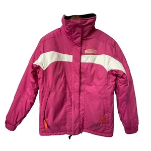 Spyder XT Puffer Jacket Kids Size 16 Pink White Drawstring Waterproof Breathable - Picture 1 of 12