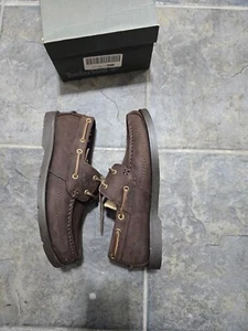 timberland ekkiawahby Boat deck Shoes dark brown 7.5M lace - Picture 1 of 8