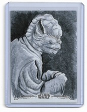 Star Wars Return of the Jedi  Sketch Card YODA Artist Frank Sansone