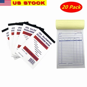 20Pack All Purpose Sales Book Order Receipt Invoice Carbonless Copy 4.25" X 6.5" - Picture 1 of 4