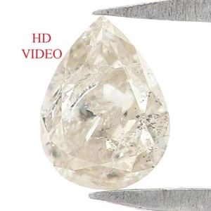 0.43 CT Natural Loose Pear Shape Diamond 5.60 MM Grey Color Pear Diamond KQ1009 - Picture 1 of 8