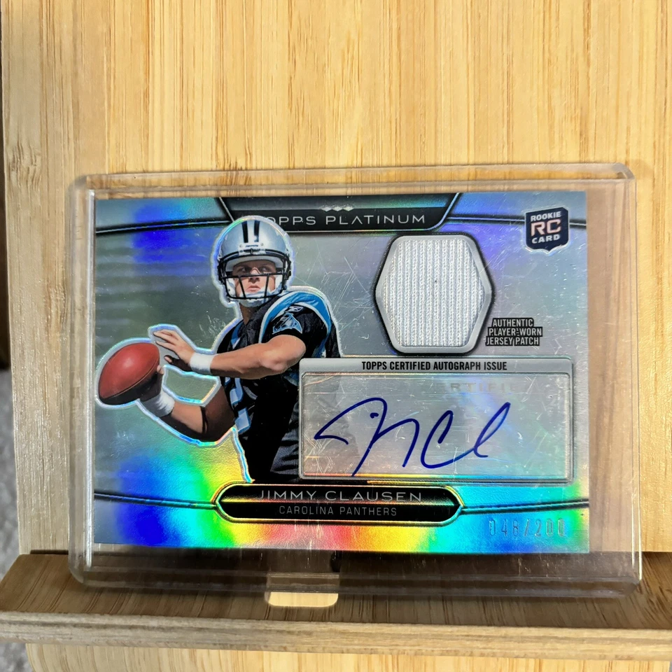 Jimmy Clausen 2010 Topps Platinum Autograph Game Used Jersey Rookie #048/200 - Image 1 of 3
