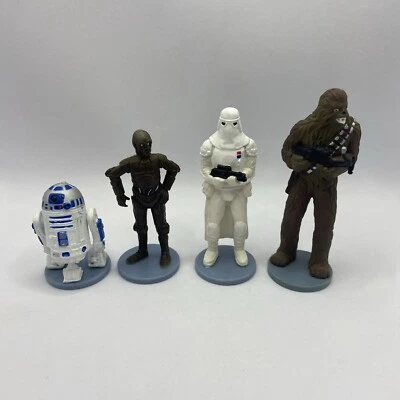 Star Wars Vintage Applause 3" Solid PVC Figures 1997 1998 Lot Of 4 Chewbacca 3PO - Image 1 of 4