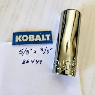 KOBALT  5/8"  x   3/8" DR  DEEP SOCKET   6 Point  #86449 -  Free USA  Shipping - Image 1 of 3