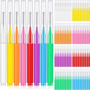80 Pieces Multicolored Braces Brush for Cleaner Interdental Brush Toothpick Dent - Picture 1 of 6