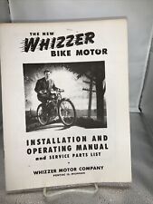 1946 Whizzer Bike Motor Installation And Operating Manual 