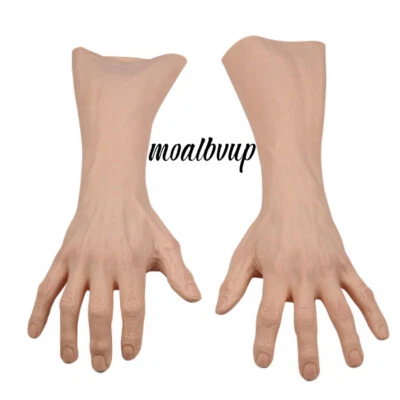 Realistic Silicone Hand Skin Old Man Gloves Hand Sleeve for Cosplay Crossdresser - Bild 1 von 4